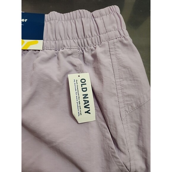Old Navy Ankle-Zip Cargo Joggers Womens L Lavender Quick Dry Nylon NEW - Picture 8 of 9